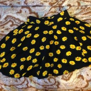 IRIS ADORABLE yellow flower skater skirt