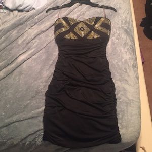 Strapless bodycon party dress