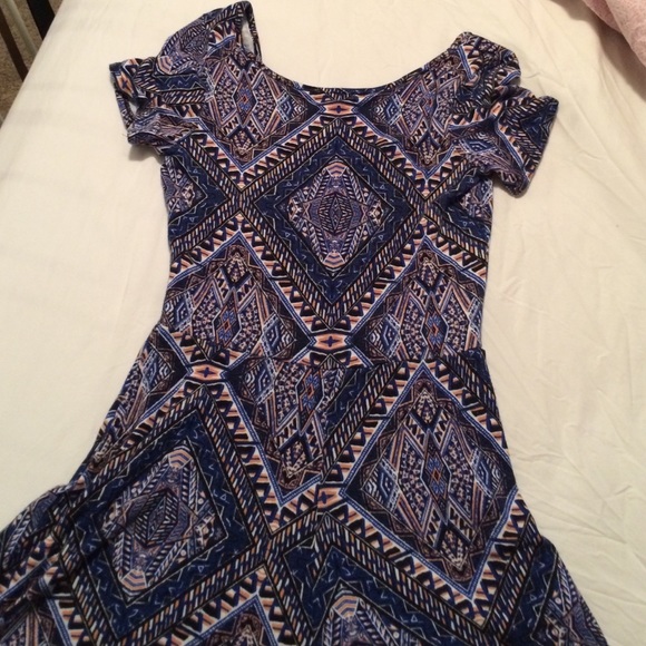 Black blue and white romper