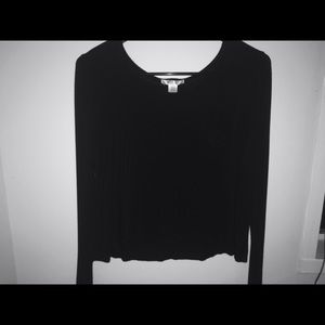 long sleeve black shirt with pocket