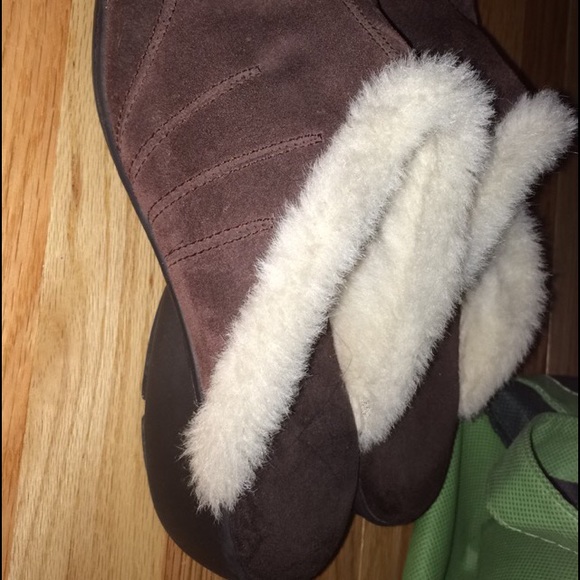 Brown Furry Wedges - Picture 2 of 2
