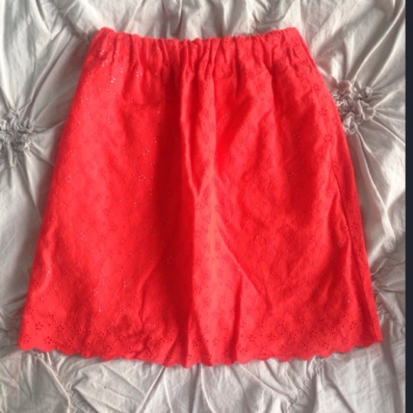 Urban Outfitters red eyelet skirt xs