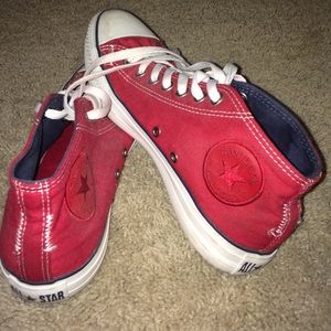 Red high top converse