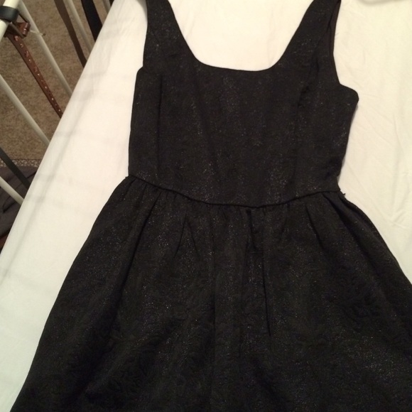 Black metallic dress