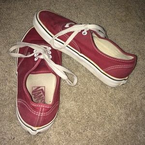 Maroon colored vans