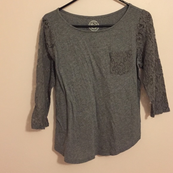 Grey top with lace