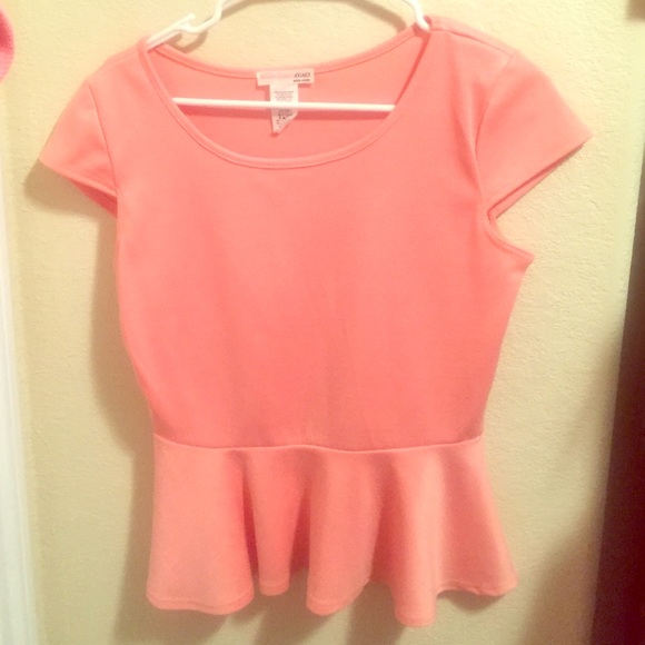 Peach Peplum Top