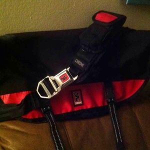 Chrome Messenger Bag with Cellphone Case