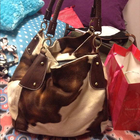 Cow hide bag from local boutique