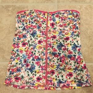Hollister Flower Tube Top Size Medium