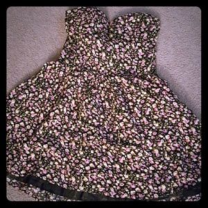 Strapless,  floral, sun dress