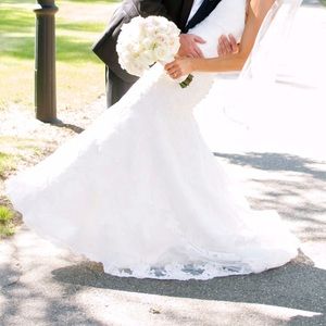 Allure lacs and sequined bridal gown