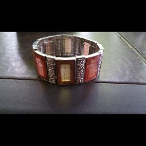 Lia Sophia Silver & Brown Bracelet