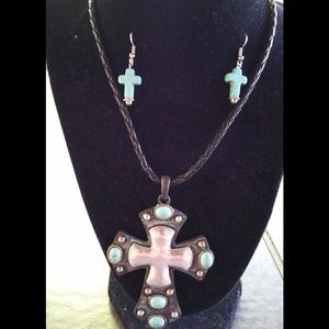 Real Turquoise Necklace & Earrings! SW Look!