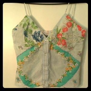 Floral indie crop top