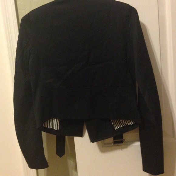 L.A.M.B chic moto stripe silk lined Jacket - Picture 3 of 4