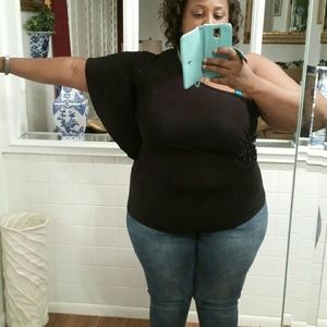 Juniors Black One Shouldered Dress