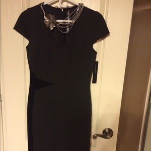 Charcoal grey & black dress