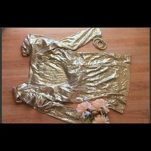 Gold sequin dress
