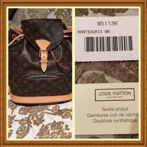 Authentic LOUIS VUITTON backpack - Montsouris MM