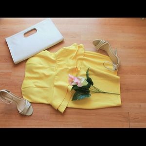 Yellow Peplum dress