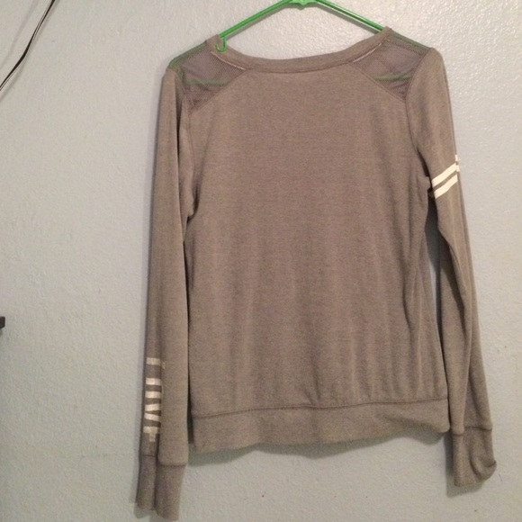 Gray crew neck.