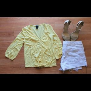 Yellow knit top