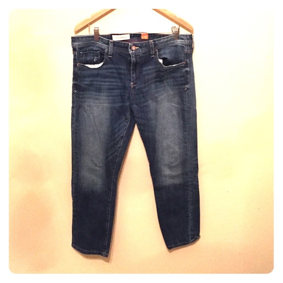Anthropologie Pilcro brand jeans, dark blue.