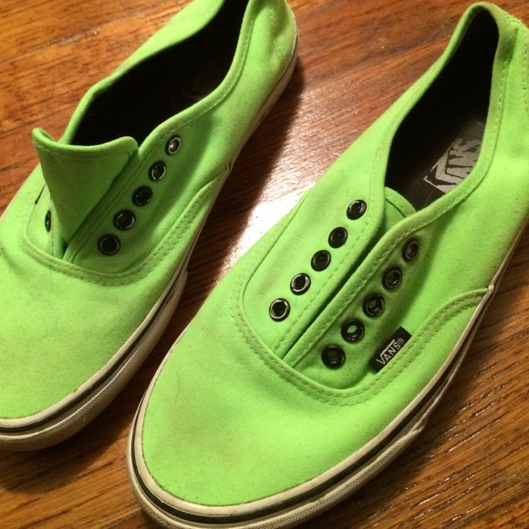 Neon lime green vans