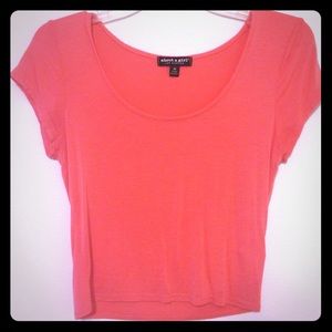Pink/coral crop top!!