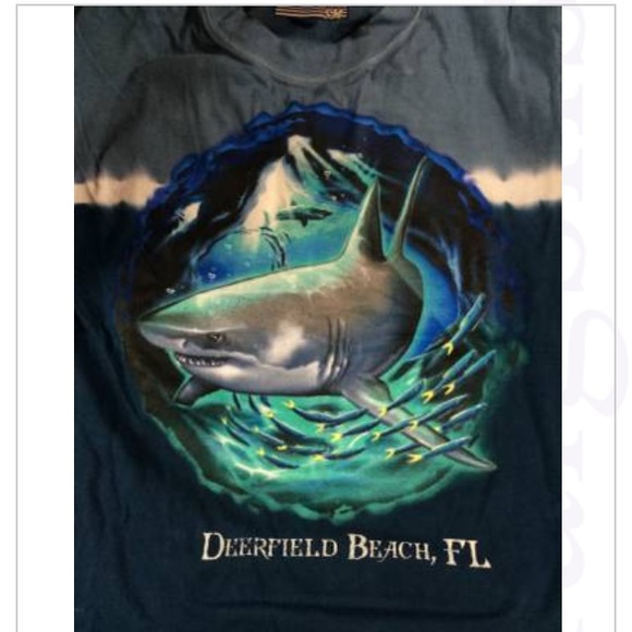 Shark shirt sizes small ( 6 ) blue tie-dye - Picture 1 of 1