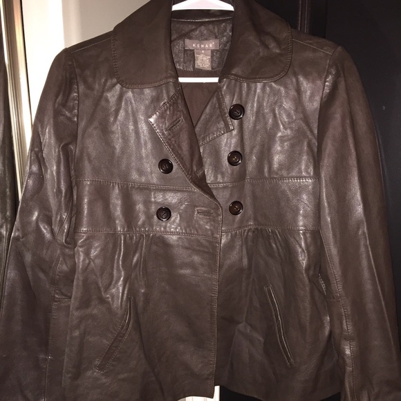 Kenar Brown Leather Jacket - Picture 1 of 1