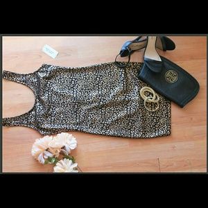 Black and Gold Cheetah print dress