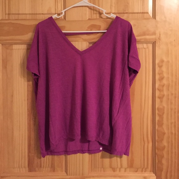 Forever 21 Tops - Forever 21 size small purple open back t-shirt
