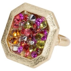 LOFT Square Gemstone Stretch Ring!