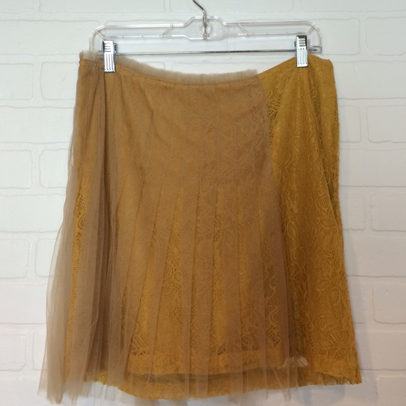 Rodarte for Target Skirts - Rodarte for Target lace + tulle skirt in mustard Rodarte for Target Skirts - Rodarte for Target lace + tulle skirt in mustard