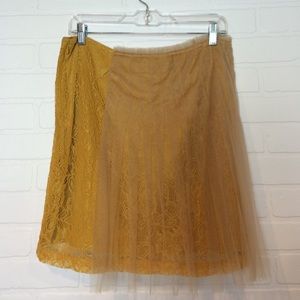 Rodarte for Target Skirts - Rodarte for Target lace + tulle skirt in mustard Rodarte for Target Skirts - Rodarte for Target lace + tulle skirt in mustard