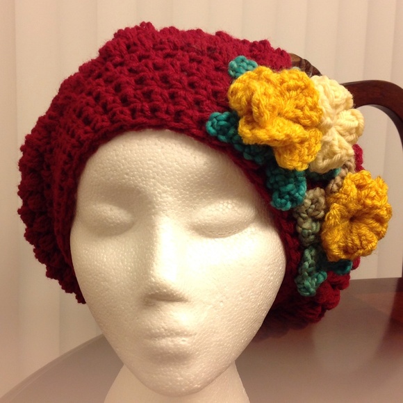 SOLD HP 11/20โค๏ธNEW HANDMADE SLOUCHY FLORAL HAT - Picture 2 of 4