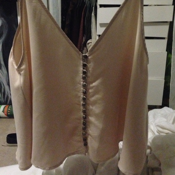 Free People flowy button up tank