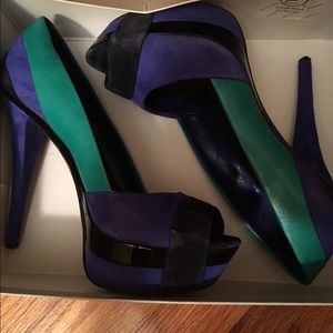 Color block heels