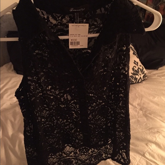 black lace tank top - Picture 1 of 2