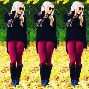 ❤️SALE❤️Black Sequin Elbow Long Sleeve Top