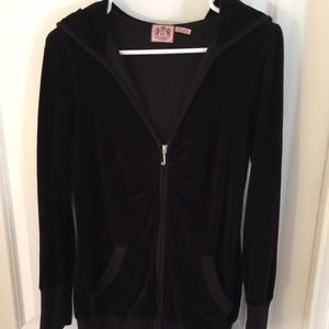Black juicy couture zip up jacket