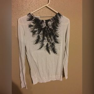 Glitter Feather Top