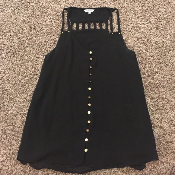 Black tank with gold details!