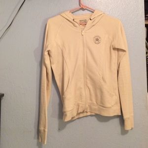 Cream Converse Zip Up