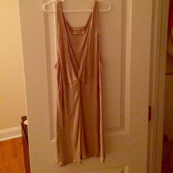 Michael Stars Gold Glitter Twist Tank