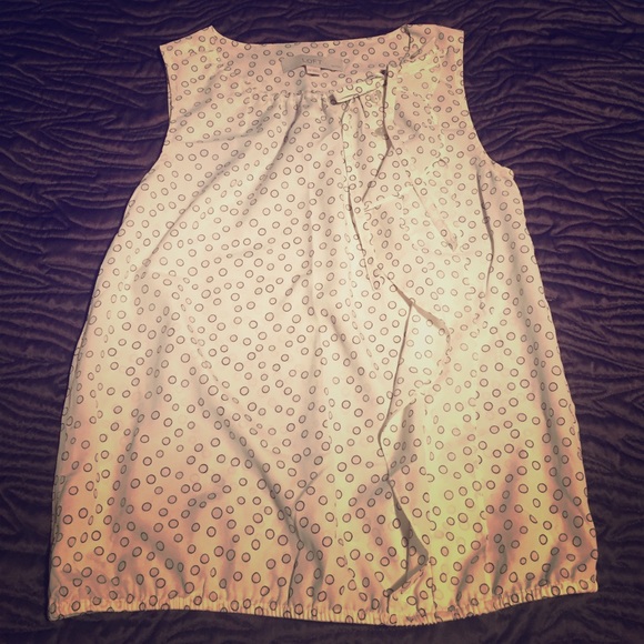 LOFT ruffle polkadots sleeveless top