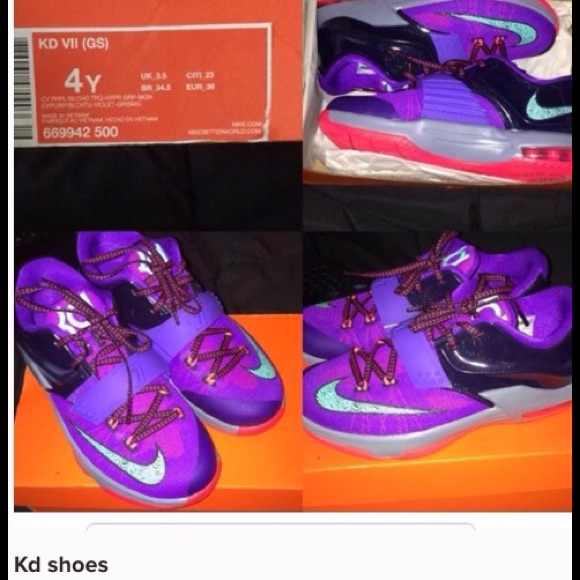 🍇👟KD (VII) Grape  - size 4 youth/ 5.5 women's
