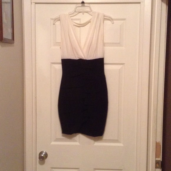 Black and white shirt formal dress